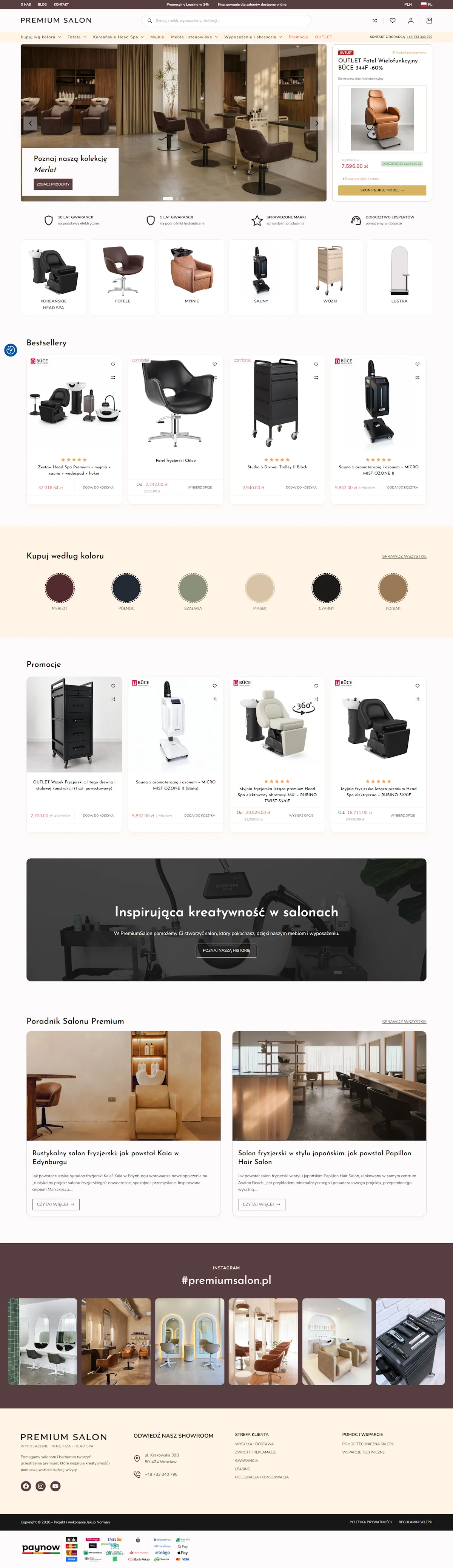 Sklep internetowy premium salon meble fryzjerskie desktop